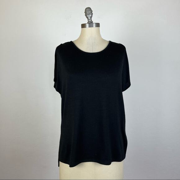Rag & Bone Black Cold Shoulder Top XXS Short Sleeve - Picture 1 of 9